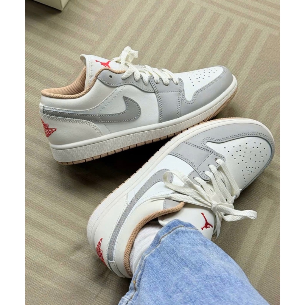 [ CHÍNH HÃNG ] GIÀY JD1 LOW RED COLLEGE GREY 553558-169 BAO CHECK