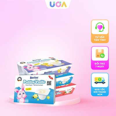 [COMBO MIX VỊ] Pudding Burine ăn dặm giàu dinh dưỡng cho bé từ 6 tháng