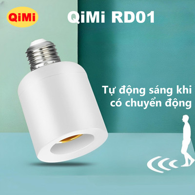 Đui Đèn E27 Cảm Biến Chuyển Động RD01 - Tự Động Phát Sáng Khi Đến Gần, Cảm Biến Nhạy, Tiện Lợi