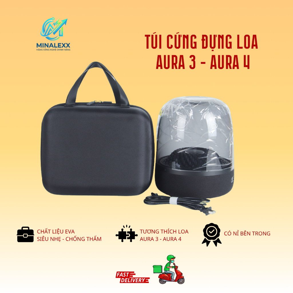 Túi Đựng Loa Cứng Chống Sốc Bảo Vệ Loa Aura 3 và Aura 4 - Chất Liệu EVA