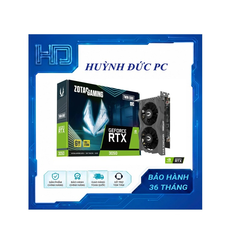 [FULL VAT] Card màn hình Zotac Gaming GeForce RTX 3050 6GB GDDR6 Twin Edge OC