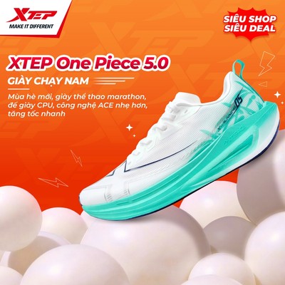 XTEP one piece 5.0 Giày chạy đua Summer sneakers Tăng tốc dẫn trước, tấm nylon 5 ngón, dành cho kiểm tra thể chất