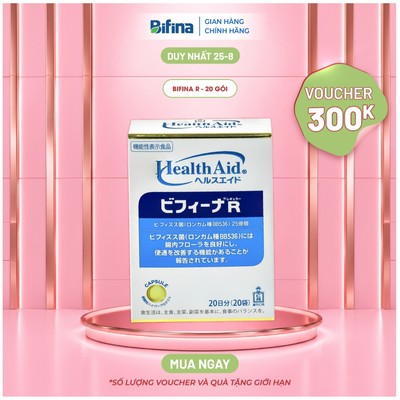 Men Vi Sinh Bifina Nhật Bản Loại R 20 Gói - Hỗ Trợ Viêm Đại Tràng, Cải Thiện Tiêu Hóa