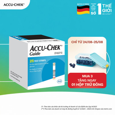 Hộp 25 Que Thử Đường Huyết ACCU-CHEK Guide