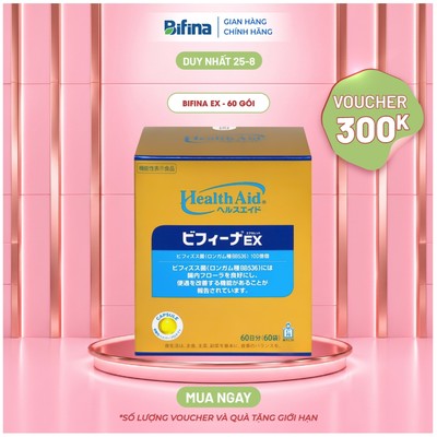 Bifina Nhật Bản - Hỗ Trợ Giảm Hội Chứng Ruột Kích Thích và Đại Tràng Co Thắt - Loại EX, Hộp 30 và 60 Gói
