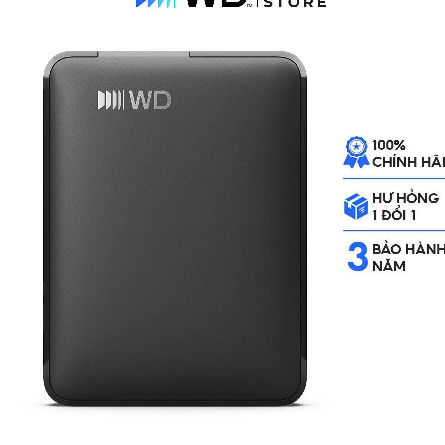 [Vừa ra mắt] Ổ cứng di động HDD Western Digital WD Elements Portable USB-C Tương thích Laptop/Macboo