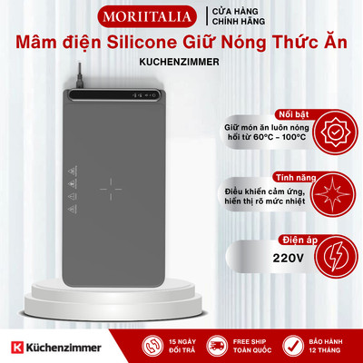 Mâm Điện Giữ Nóng Thức Ăn KüchenZimmer 200W – Silicone Chịu Nhiệt, Cảm Ứng 60°C–100°C – 016025