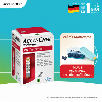 Hộp 25 Que Thử Đường Huyết ACCU-CHEK Performa