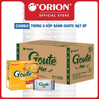 Thùng 8 Hộp Bánh Goute Hạt 8P (8 Hộp/Thùng)