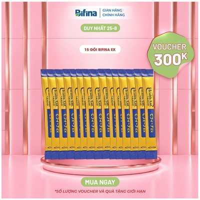 Men vi sinh Bifina EX Nhật Bản – Lẻ 15 gói – Hỗ trợ giảm ruột kích thích, viêm đại tràng co thắt