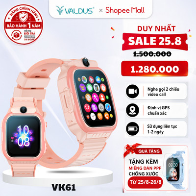 Đồng hồ thông minh cho trẻ em Valdus VK61Kid 4G watch videocall định vị chính hãng bảo hành 1năm