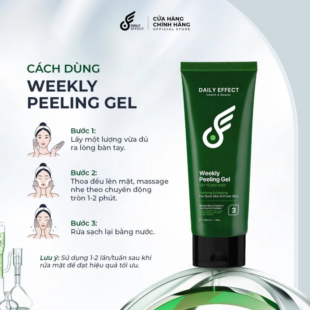 Ảnh 8 của Tẩy Tế Bào Chết DAILY EFFECT Weekly Peeling Gel hỗ trợ làm sạch lỗ chân lông, bã nhờn cho da dầu mụn