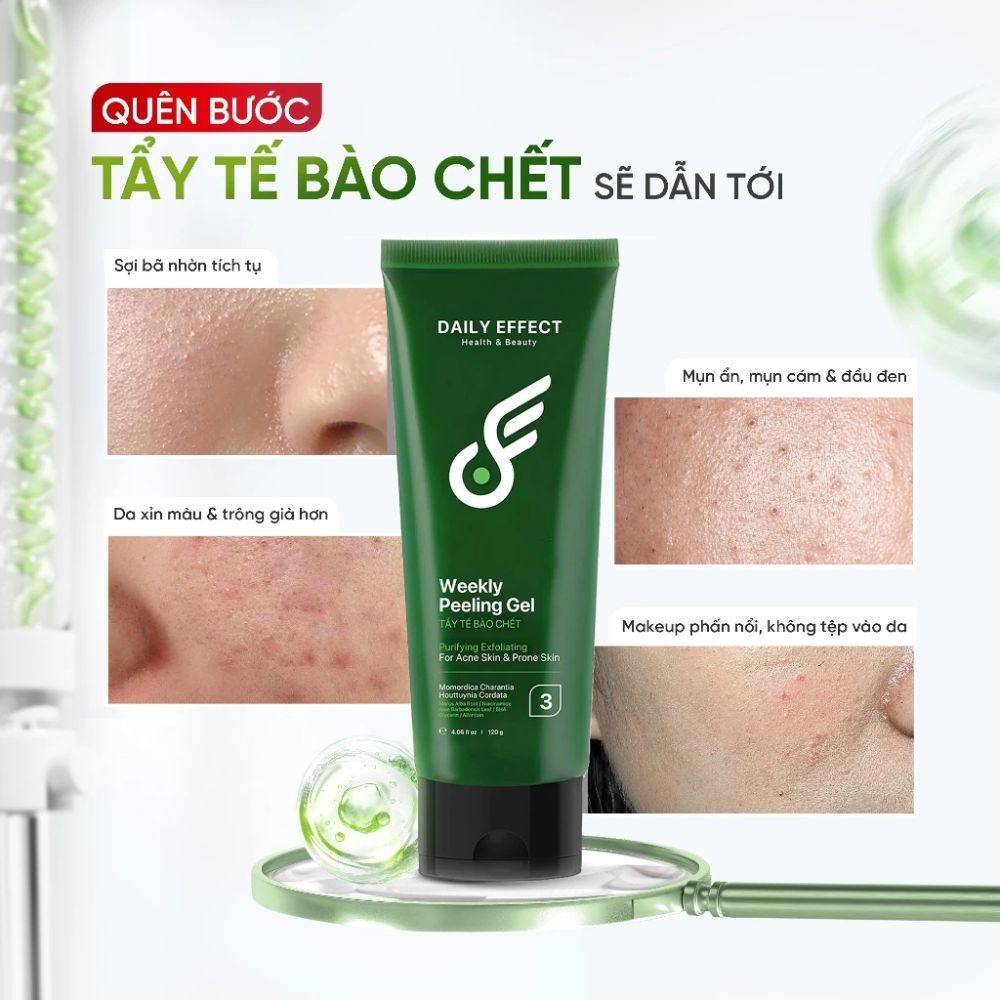 Ảnh 3 của Tẩy Tế Bào Chết DAILY EFFECT Weekly Peeling Gel hỗ trợ làm sạch lỗ chân lông, bã nhờn cho da dầu mụn