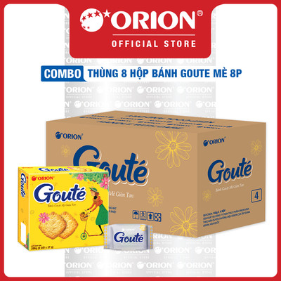 Thùng 8 Hộp Bánh Goute Mè 8P (8 Hộp/Thùng)