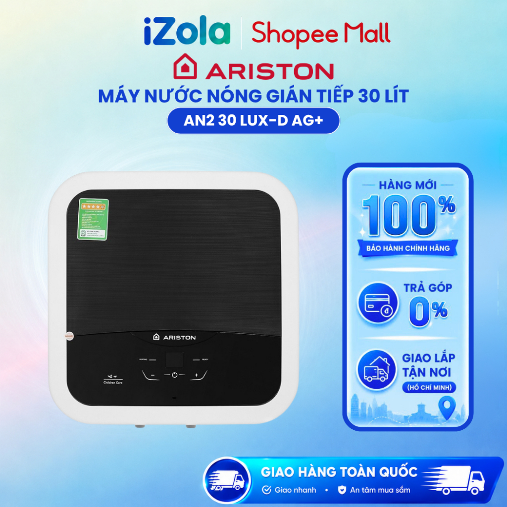 AN2 30 LUX-D AG+ - Máy nước nóng gián tiếp 30 lít Ariston AN2 30 LUX-D AG+  - Hàng chính hãng