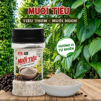 Muối tiêu Làng Chài Xưa 100g - Chấm với chả lụa, trứng, hải sản - Muối ngon tiêu thơm