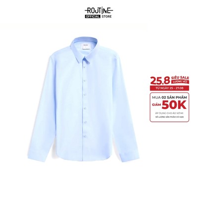 [🔥HOT] Áo Sơ Mi Tay Dài Nam Bamboo Non Iron Form Fitted - Routine 10S26SHL056