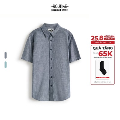 Áo Sơ Mi Denim Banana Tay Ngắn Form Fitted - Routine 10S25DSH011