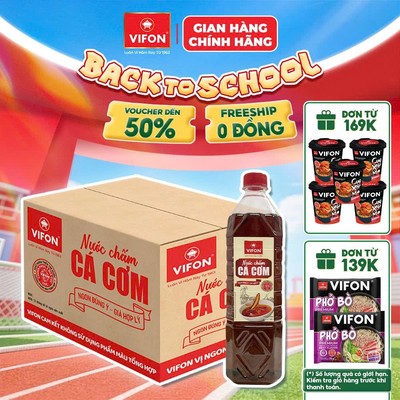 [VOUCHER HOT 10%] Thùng 15 Chai Nước Chấm Cá Cơm VIFON 900ml/Chai - Đậm Đà Trọn Vị