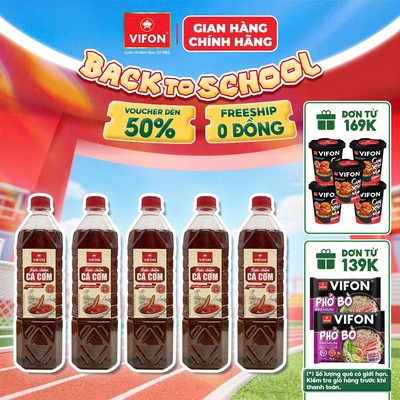 [VOUCHER HOT 10%] Set 5/ Set 2 Chai Nước Chấm Cá Cơm VIFON 900ml/Chai - Đậm Đà Trọn Vị