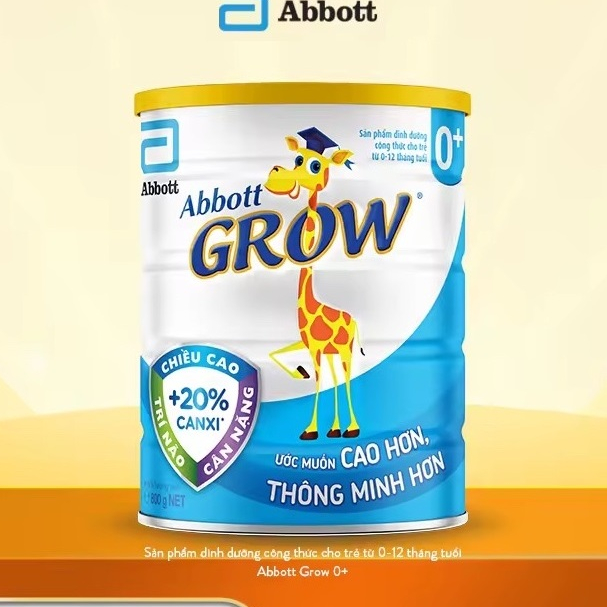 Sữa bột Abbott Grow 0+ cho trẻ từ 0-12 tháng tuổi 800g. Giao nhanh HCM