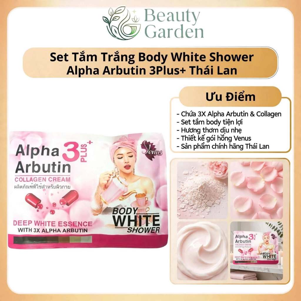 Kem Tắm Dưỡng Sáng Da Body Alpha 3 Plus Arbutin