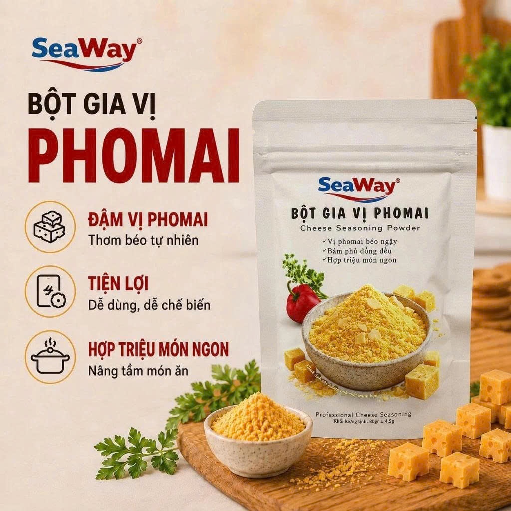 Combo gia vị chấm lắc đặc biệt seaway đậm đà thơm béo cay tê cho gà rán, khoai tây lắc và thịt nướng