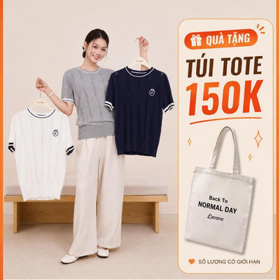 Áo Len Mongtoghi Cộc Tay Dệt Thoáng Chạy Dọc Phối Logo Thêu Phù Hợp Mọi Dáng Người - AL040 L'AMME