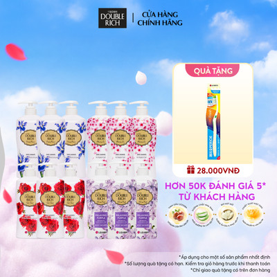 [CHÍNH HÃNG ĐỘC QUYỀN] Combo 3 Sữa tắm Double Rich Hương hoa chiết xuất thiên nhiên dưỡng ẩm, làn da mịn màng 800g