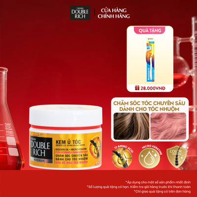 [CHÍNH HÃNG ĐỘC QUYỀN] Kem Ủ tóc Double Rich chăm sóc chuyên sâu dành cho tóc nhuộm 150ml, giữ màu tóc bền đẹp bóng mượt
