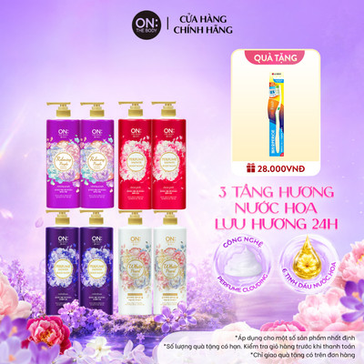 [CHÍNH HÃNG ĐỘC QUYỀN] Combo 2 Sữa tắm Nước hoa 3 tầng hương On: The Body lưu hương 24h 1kg