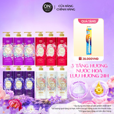 [CHÍNH HÃNG ĐỘC QUYỀN] Combo 3 Sữa tắm Nước hoa 3 tầng hương On: The Body lưu hương 24h 1kg, dưỡng ẩm làn da mịn màng