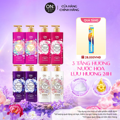 [CHÍNH HÃNG ĐỘC QUYỀN] Combo 2 Sữa tắm Nước hoa 3 tầng hương On: The Body Hương lưu hương 24h, da ẩm mịn 500g