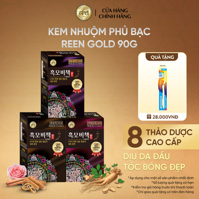 [CHÍNH HÃNG ĐỘC QUYỀN] Kem nhuộm tóc phủ bạc thảo dược cao cấp ReEn mềm mượt 90g, che phủ tóc bạc tự nhiên an toàn