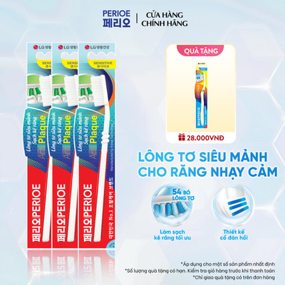 [CHÍNH HÃNG ĐỘC QUYỀN] Bàn chải răng PERIOE lông tơ siêu mảnh sạch kẽ răng, ngừa mảng bám, bảo vệ nướu dịu nhẹ