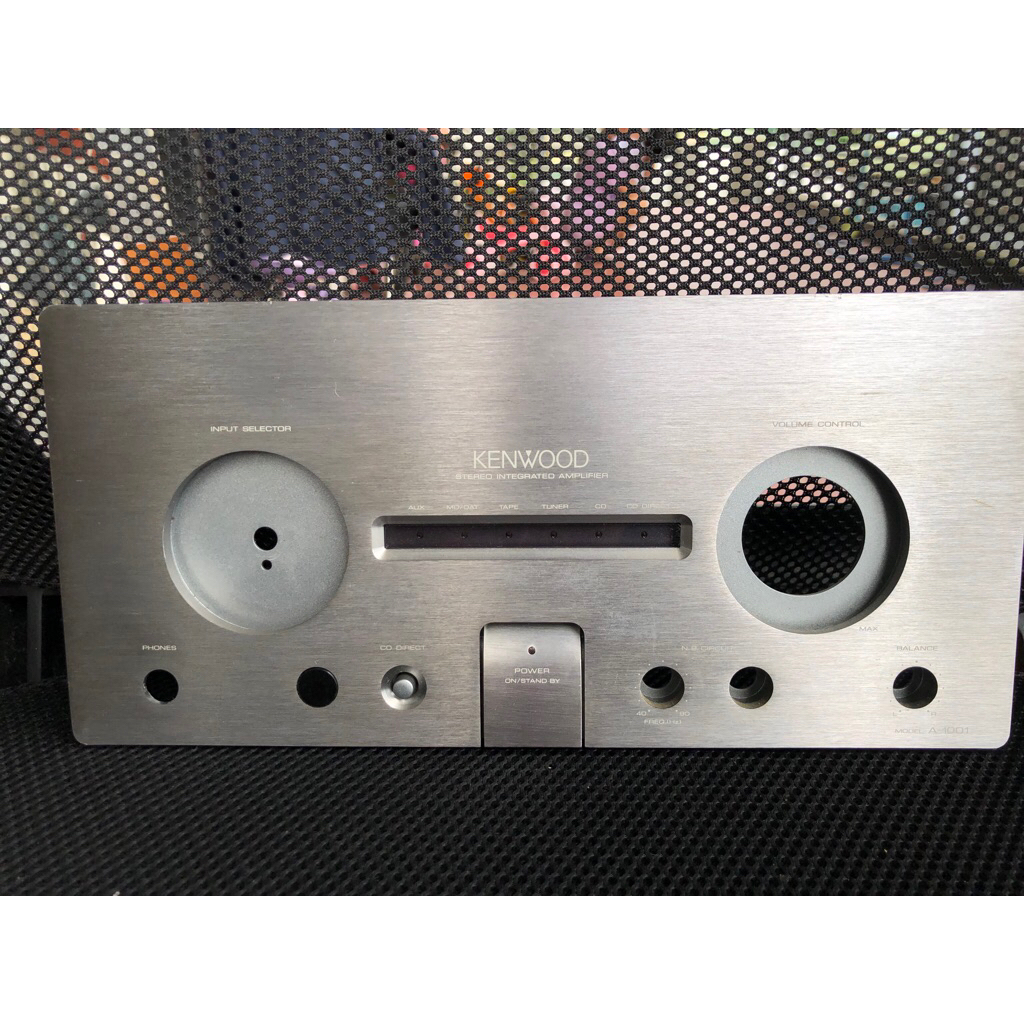 Mặt âm ly nhôm phay Kenwood A-1001.Hàng cũ tháo máy