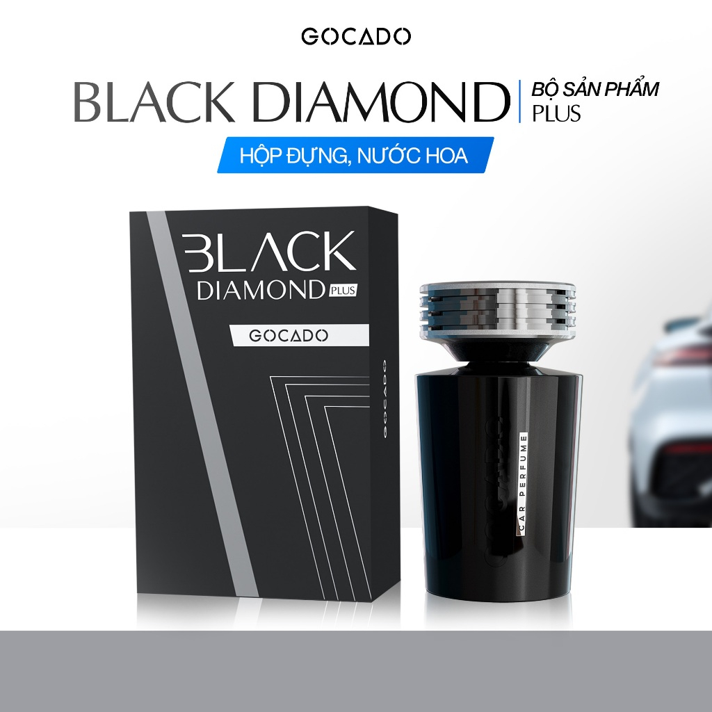 Nươc Hoa Ô Tô Cao Cấp GOCADO  BLACK DIAMOND Plus Thơm Dịu Nhẹ Trầm Ấm Dung Tích 200ML