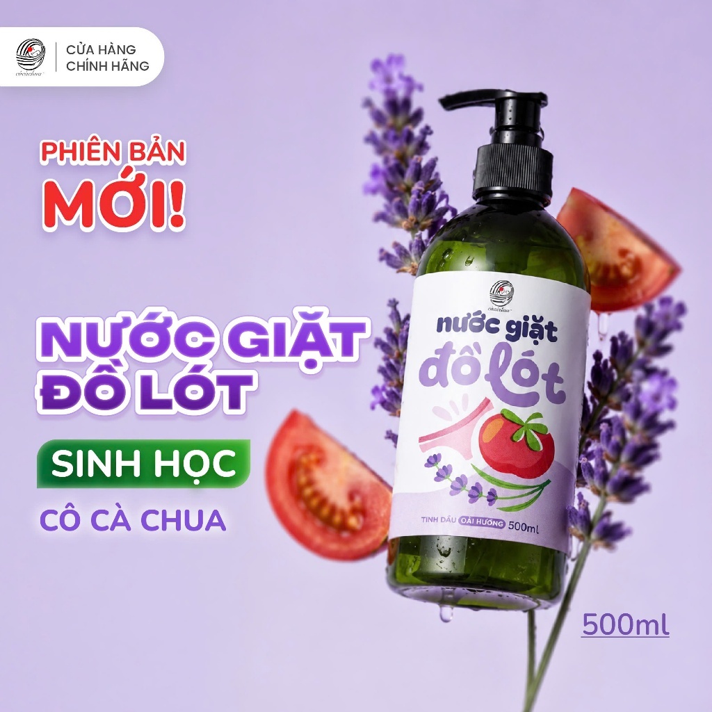 Nước Giặt Đồ Lót Sinh Học Cô Cà Chua Mới Toanh Nước Giặt Quần Chip, Giặt Quần Lót An Toàn Cho Da Nhạy Cảm GC