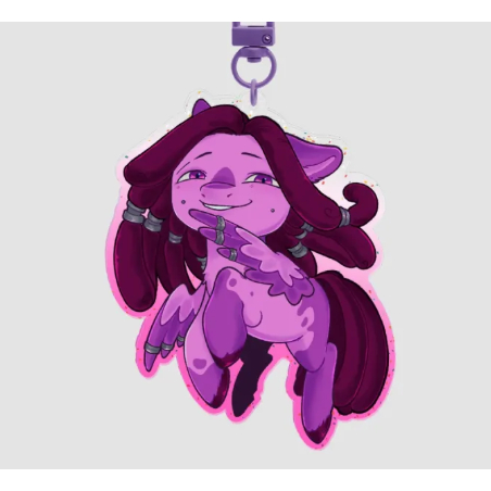 Jabber pony Colored Edge Acrylic Keychain