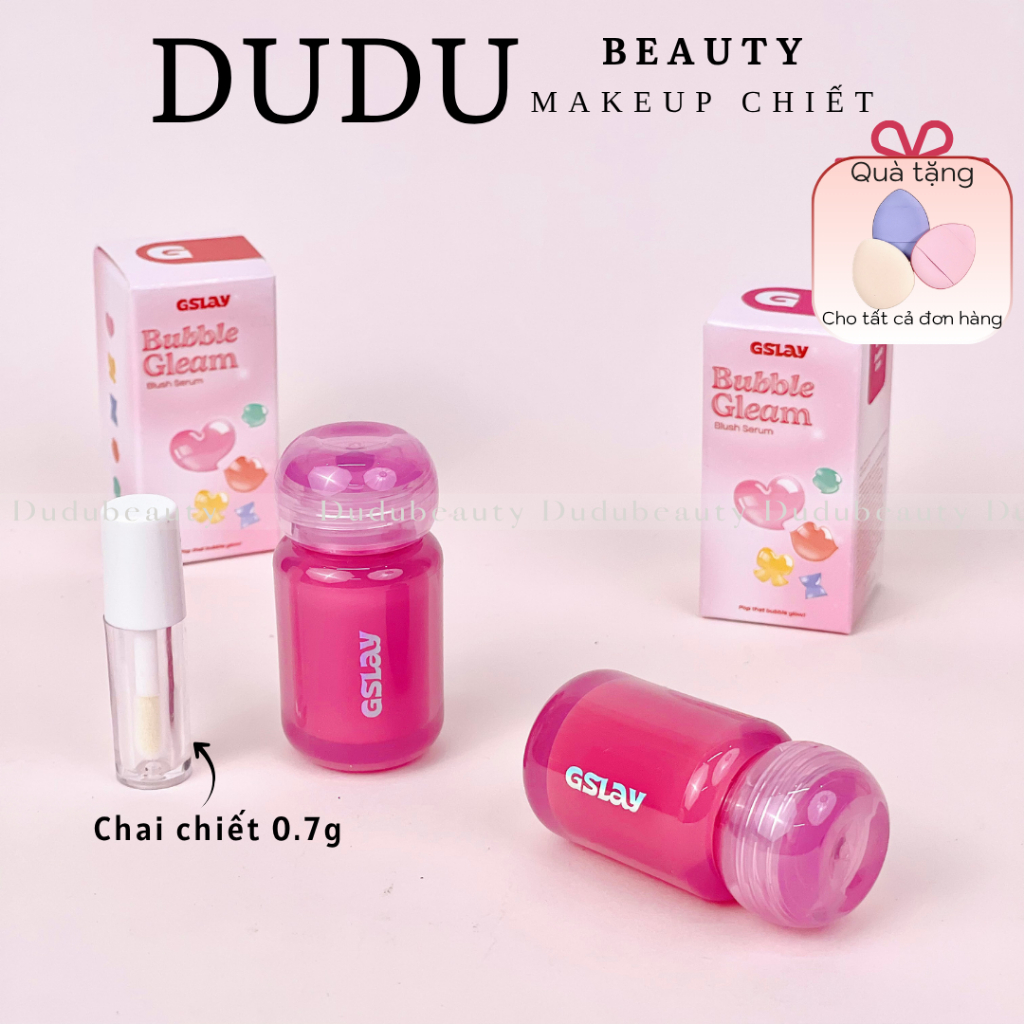 Má hồng kem dạng lỏng GSLAY Bubble Gleam Blush Serum 4.5ml căng bóng bắt sáng, mỏng nhẹ, lâu trôi