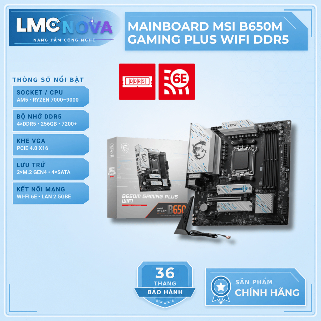Mainboard MSI B650M Gaming Plus Wifi DDR5 ( AM5 )
