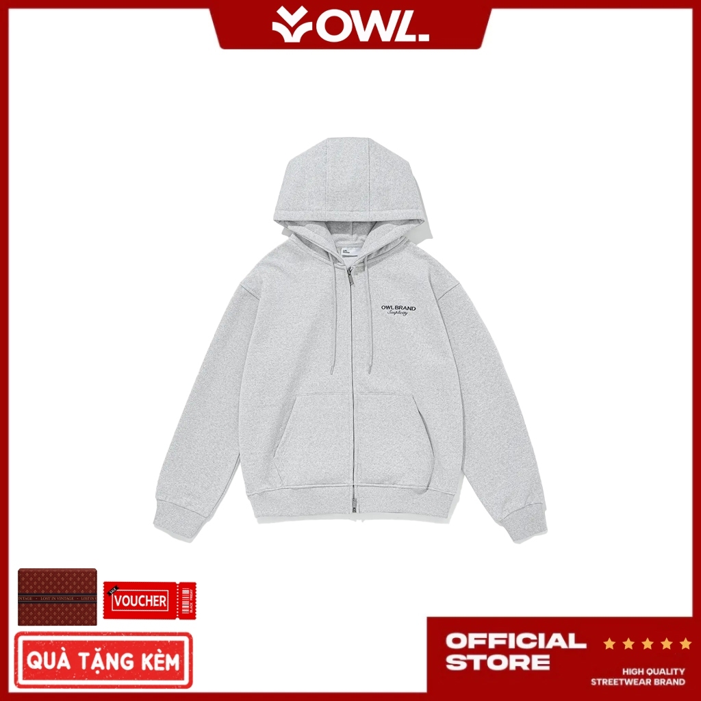 OWL Áo Hoodie Fullzip Owlbrand 2.0 Vải Cotton Form Regular Fit Local Brand Unisex