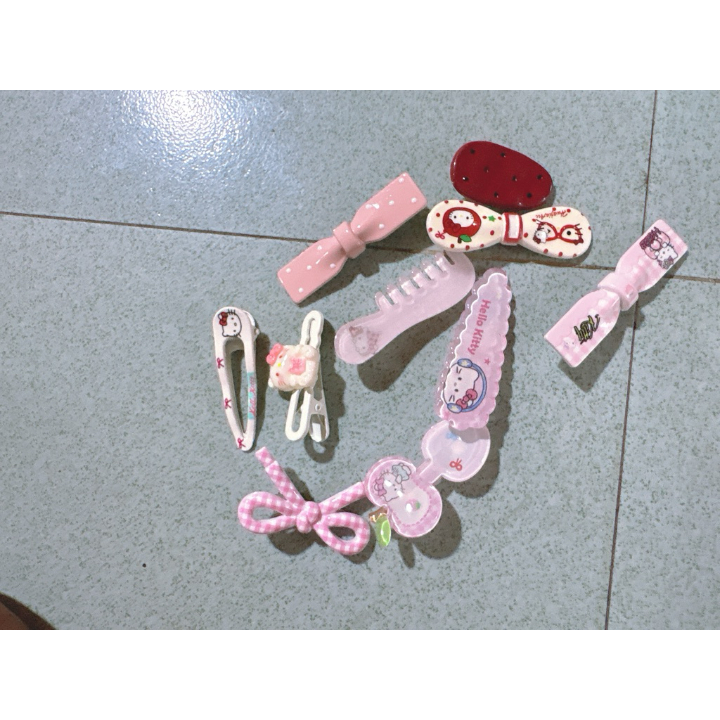set kẹp kitty xinh, mỗi set 10 cái, kẹp tóc cute