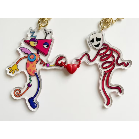 The Amazing Digital Circus Acrylic keychains, Zooble & Gangle keychains, TADC Fan Art Merch, Fan Gif