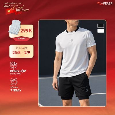[RUNKEE COLLECTION] Áo thun nam thể thao Swift, vải Polyspun co giãn mát lạnh, nhanh khô, thoải mái vận động - FEAER