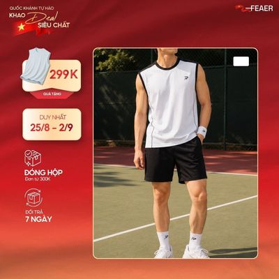 [RUNKEE COLLECTION] Áo thun nam tanktop Nitro Duo, cổ tròn, form regular fit, vải Cotton Eyelet lưới mát mẻ, logo nhỏ nă