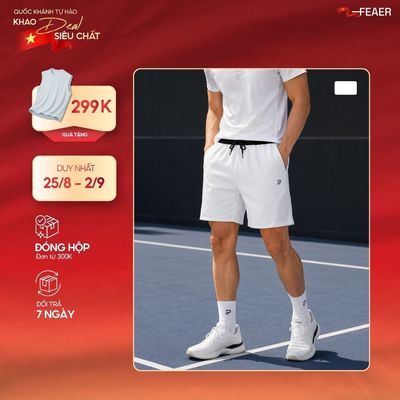 [RUNKEE COLLECTION] Quần short nam thể thao VOLT, form Regular vừa vặn, chất vải Polyspun mềm mại, co giãn - FEAER