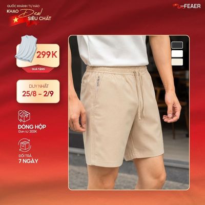 [BẢN NÂNG CẤP 2026] Quần short SCOUT kaki cá sấu, thiết kế túi kép đa năng và dây rút điều chỉnh linh hoạt - FEAER
