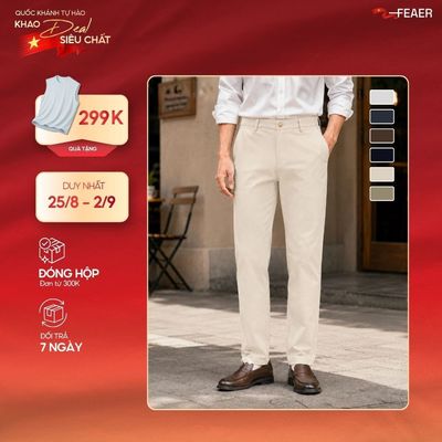Quần tây AVELINE kaki cá sấu, dáng chuẩn thanh lịch, chất liệu dày dặn đứng form, thiết kế tinh giản sang trọng - FEAER