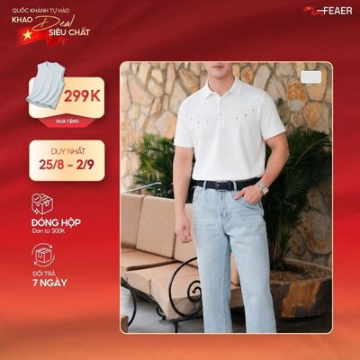 ÁO POLO ORION họa tiết ngôi sao tối giản, form chuẩn nam tính, chất vải Cotton Micro thoáng mát, du lịch hè - FEAER